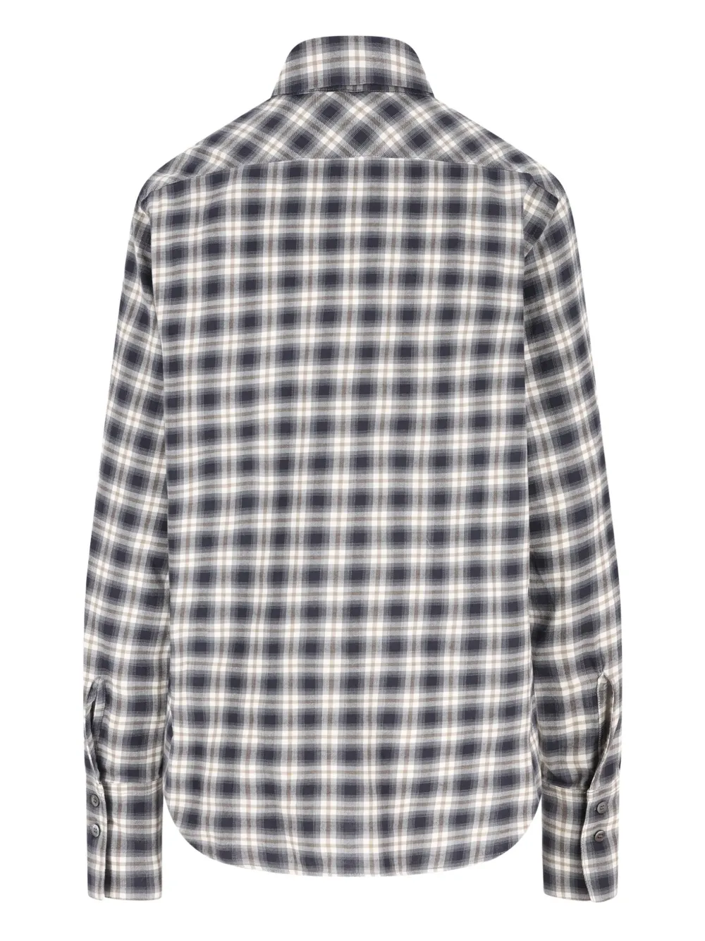 Barena Venezia Embroidered-collar Checked Shirt In Multi