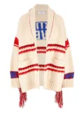 Giada Benincasa fringed-sleeve patch-pocket cardigan - Neutrals