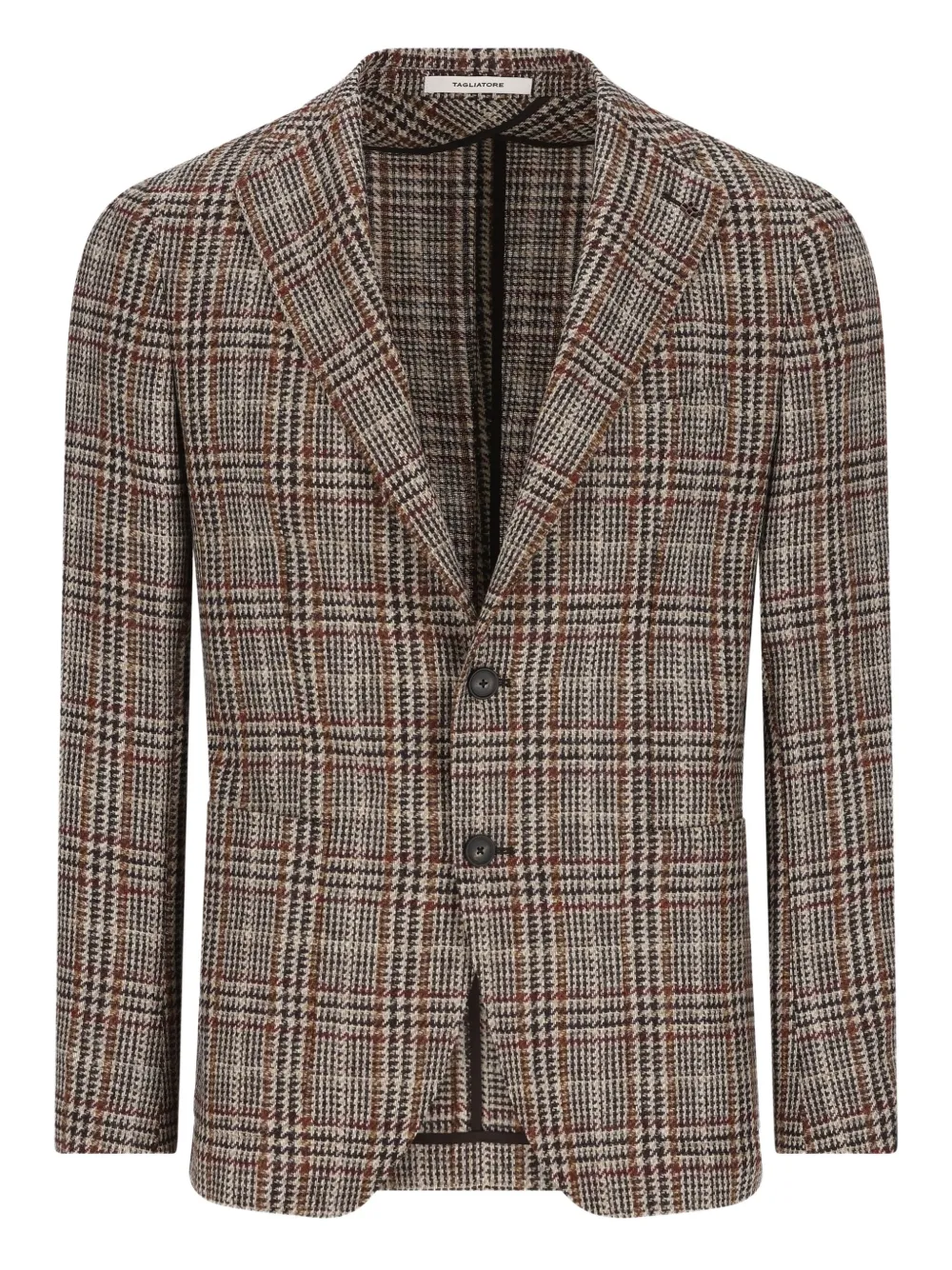 Tagliatore check-pattern blazer | Brown | Image 1