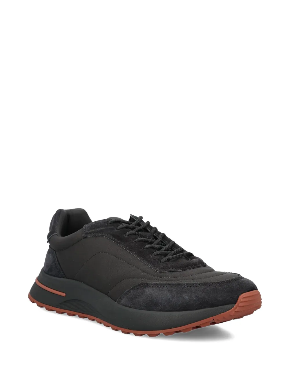 Loro Piana Suède sneakers van kalfsleer Zwart