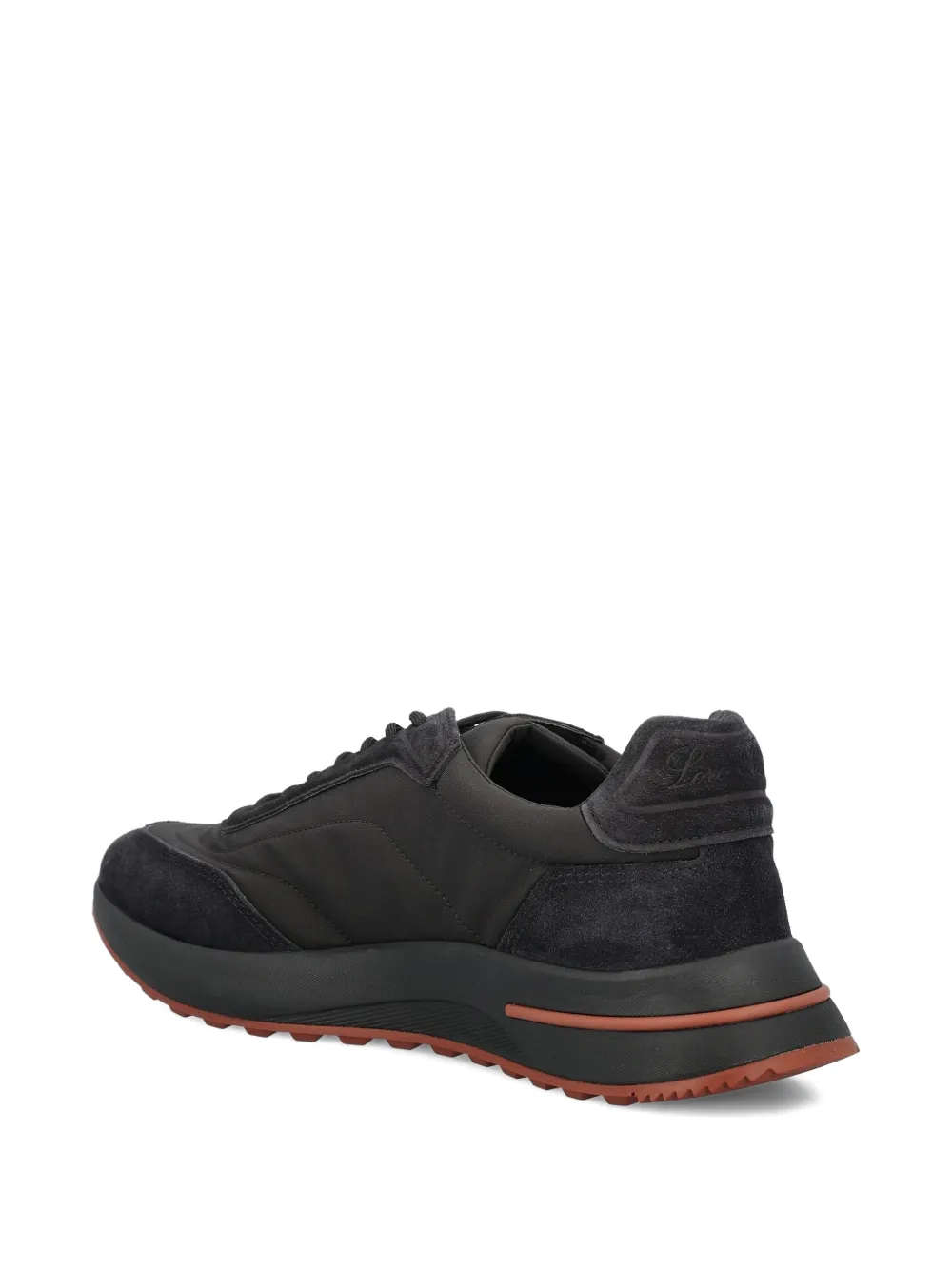 Loro Piana Suède sneakers van kalfsleer Zwart