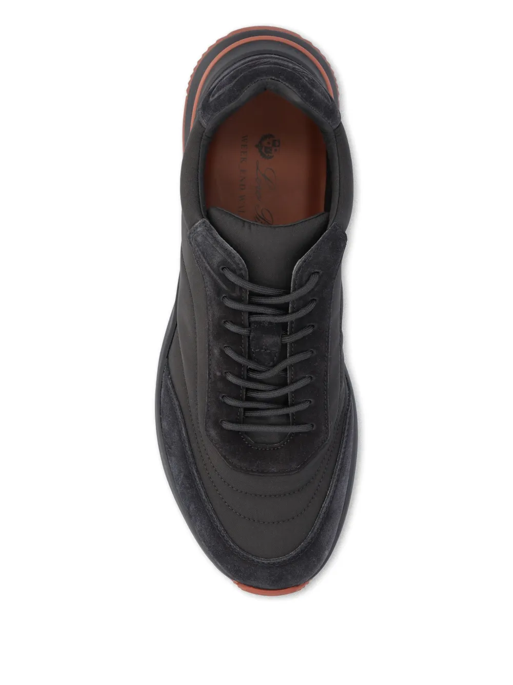 Loro Piana Suède sneakers van kalfsleer Zwart