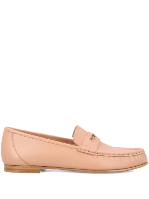Chloé chain-detail leather loafers