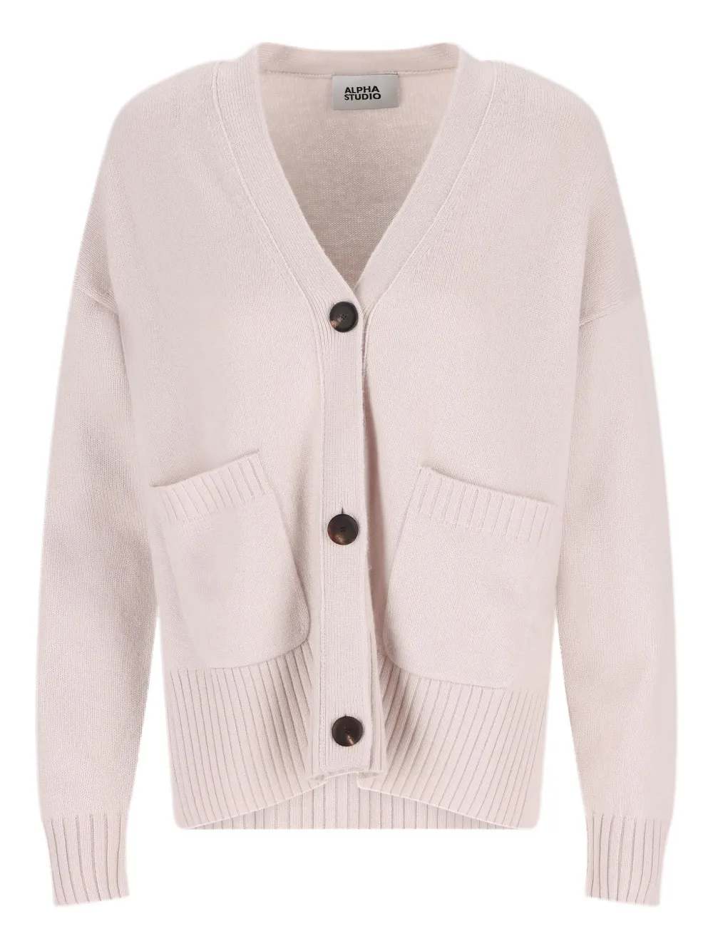 ALPHA STUDIO pocket V-neck cardigan | Neutrals | Image 1