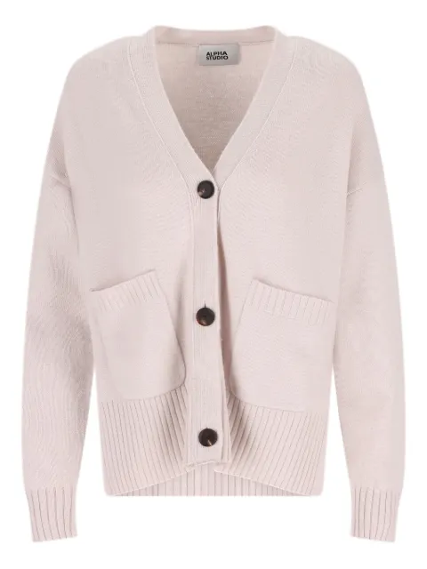 ALPHA STUDIO pocket V-neck cardigan