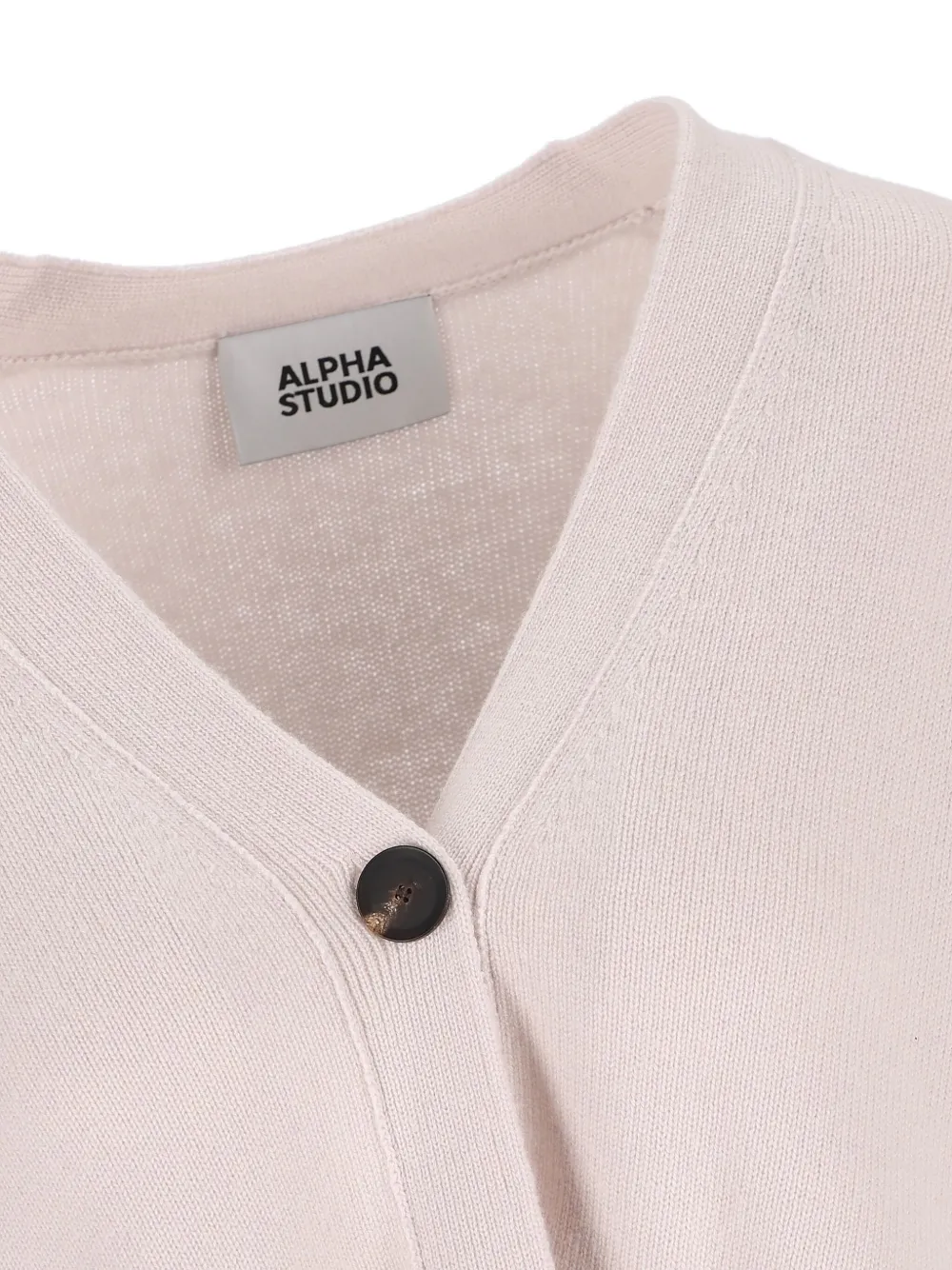 ALPHA STUDIO Vest met V-hals en zak Beige