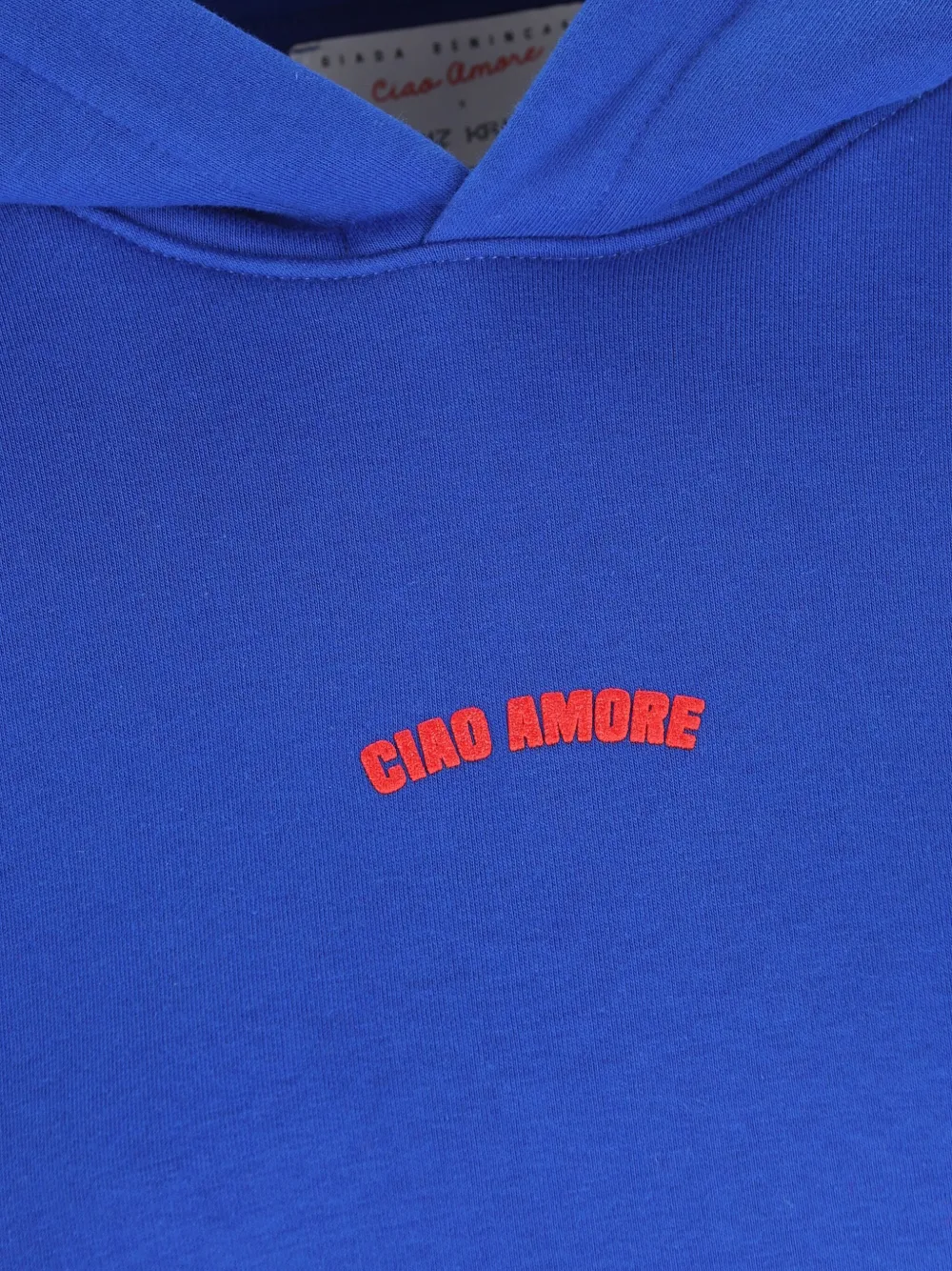 Giada Benincasa Ciao Amore Embroidered Hoodie In Blue