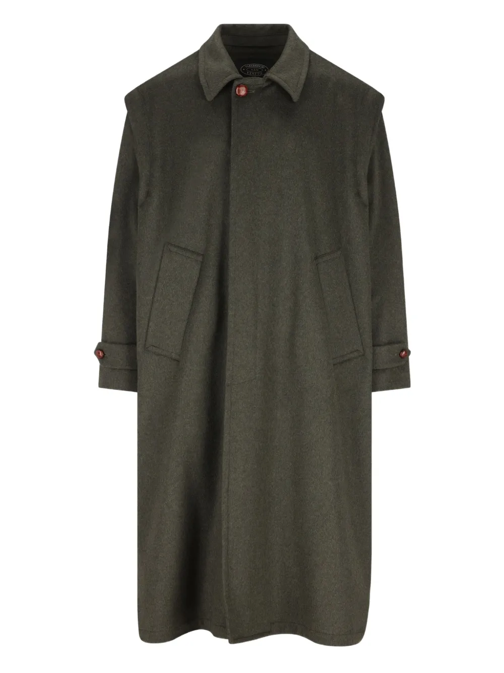 Cini single-breasted wool coat | Green | Image 1