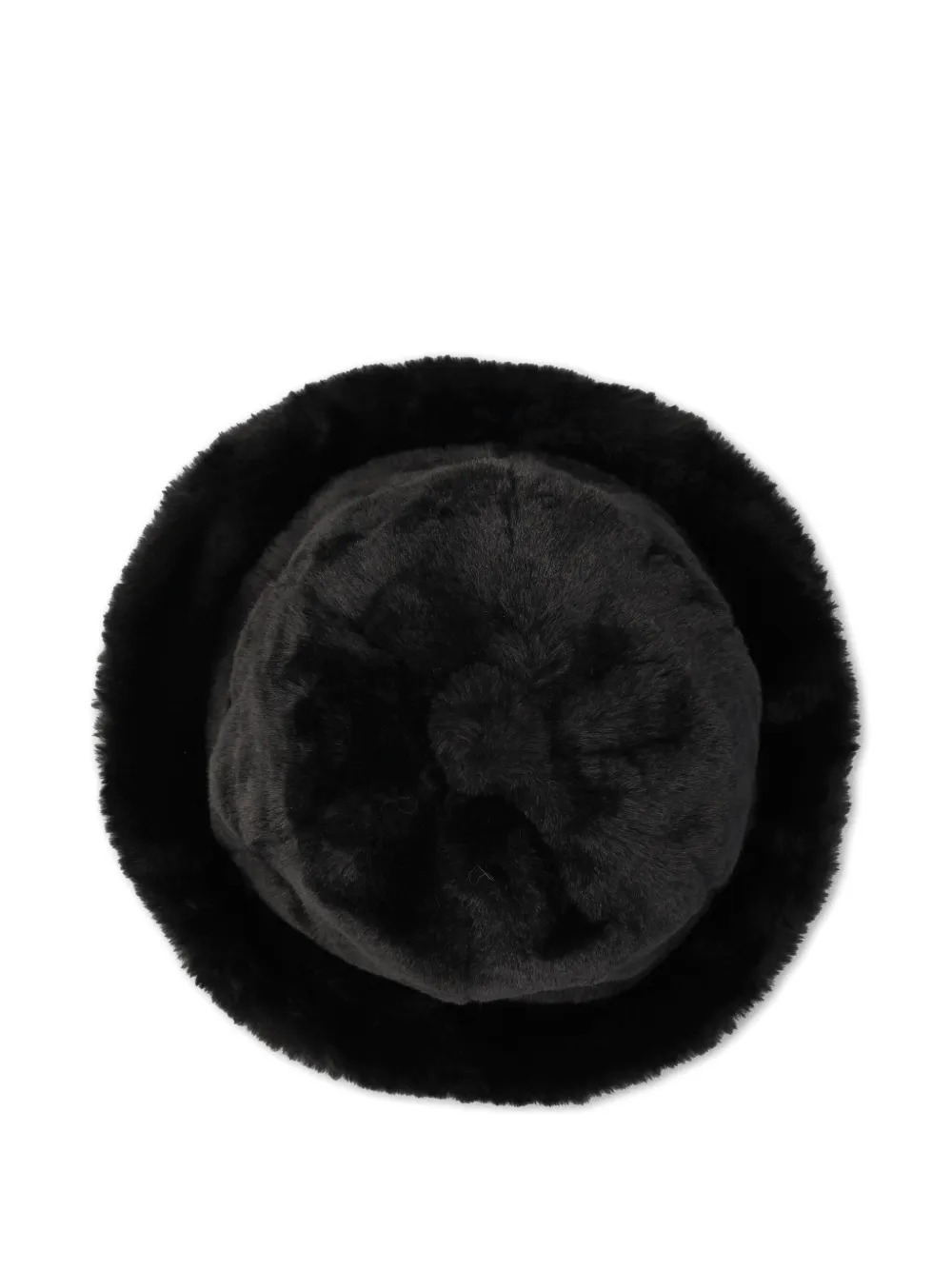 Kangol Vissershoed van imitatiebont Zwart