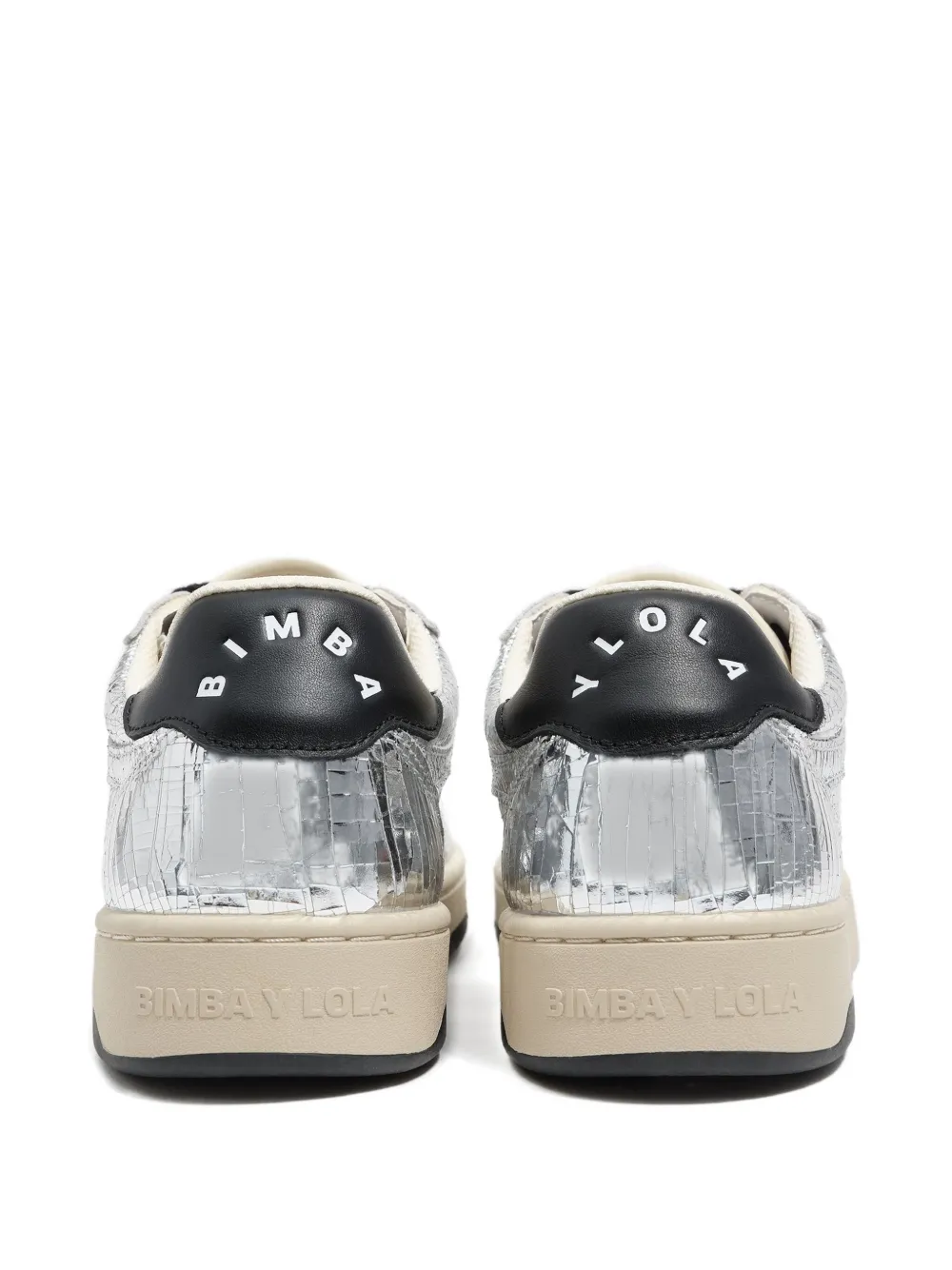 Bimba Y Lola Leather 13 57 Cupsole Sneaker In Silver