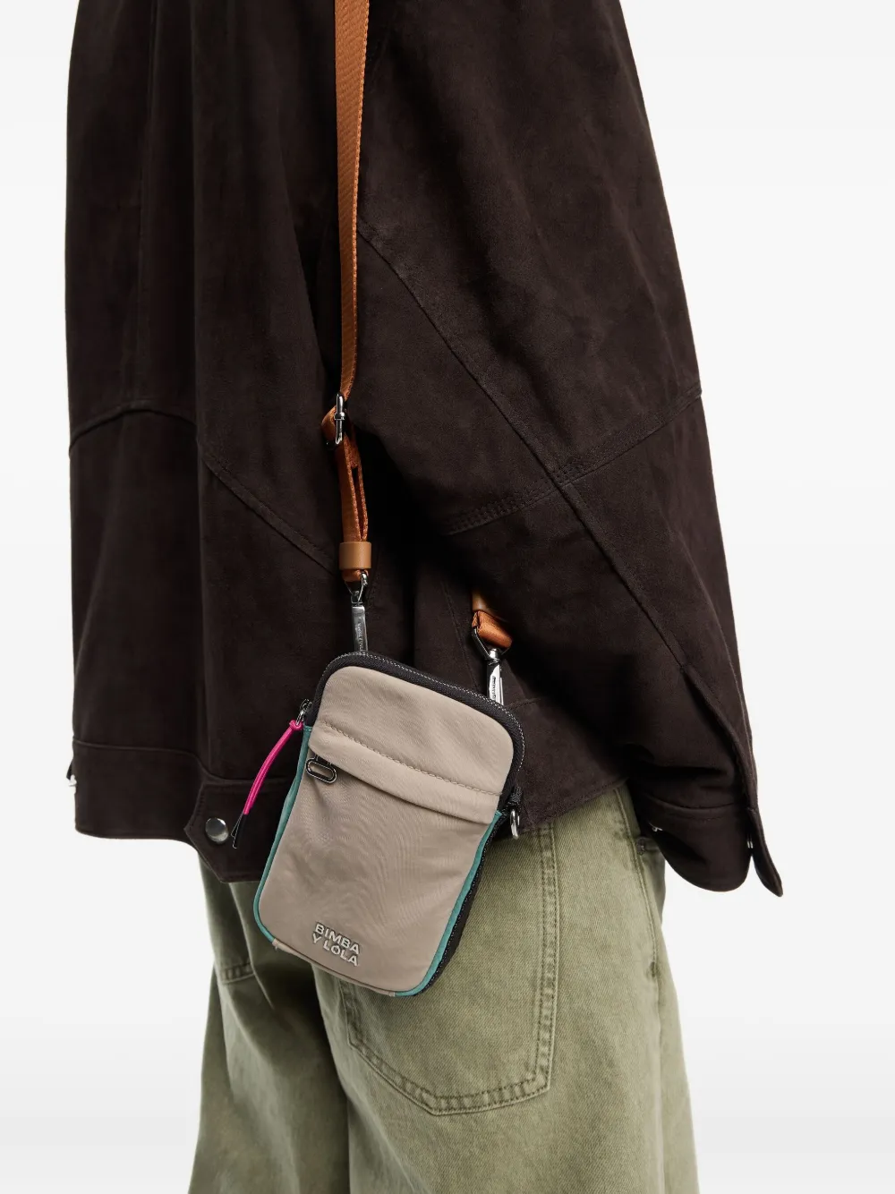 Bimba Y Lola Zip-fastening Cross Body Bag In Neutral