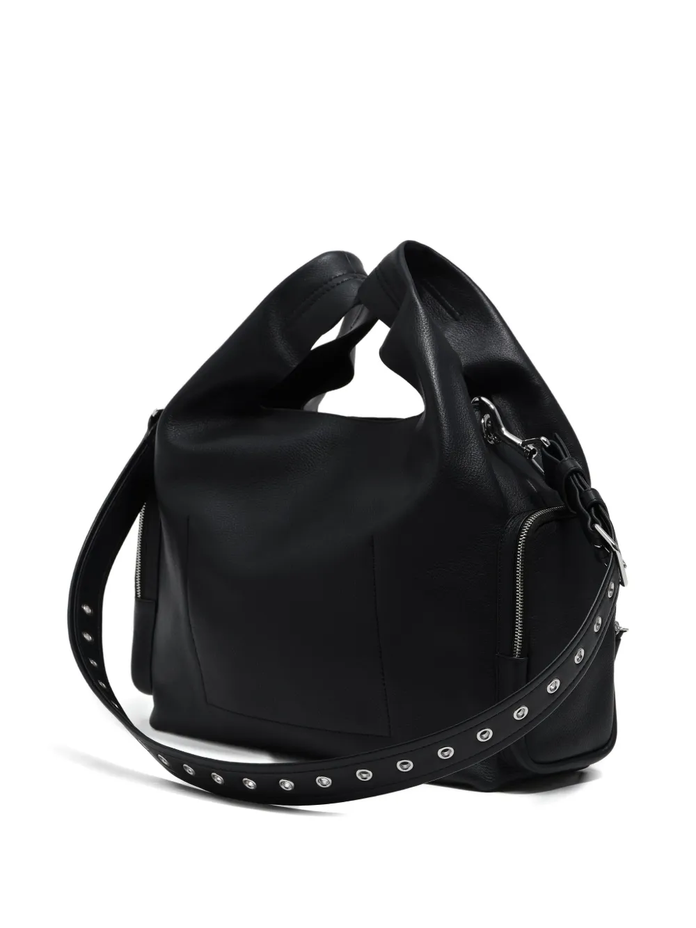 Bimba Y Lola Eyelet-strap Satchel In Black