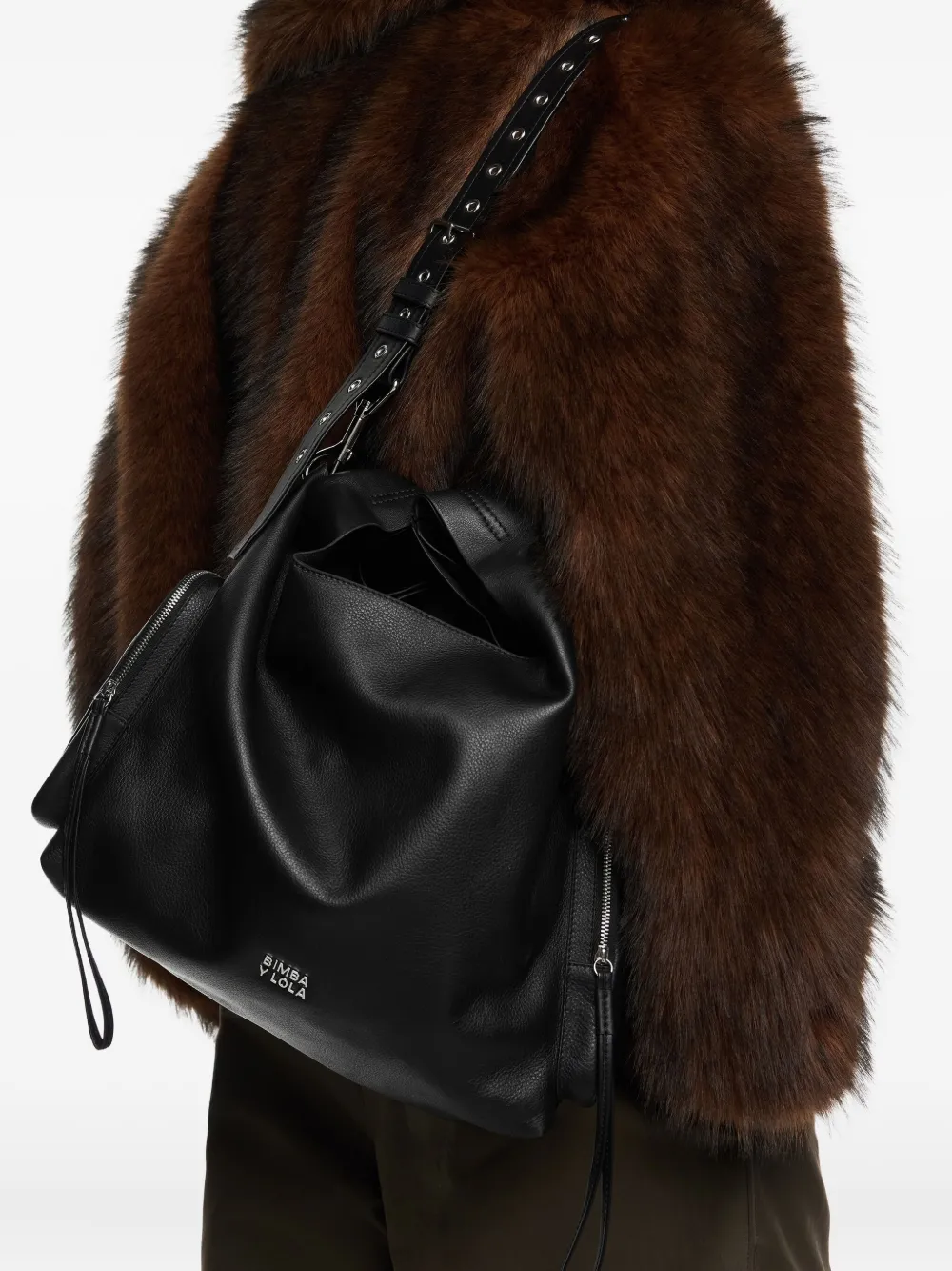 Bimba y Lola Boekentas met ringlets - Zwart