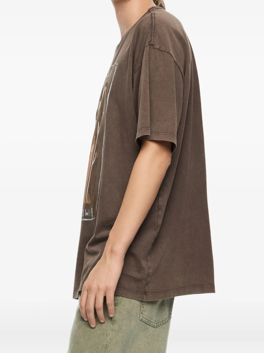 Bimba y Lola Katoenen T-shirt met grafische print Bruin