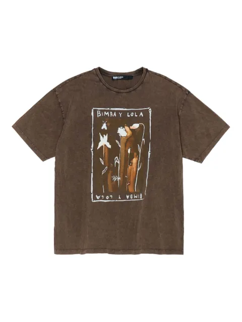 Bimba y Lola graphic-print cotton T-shirt