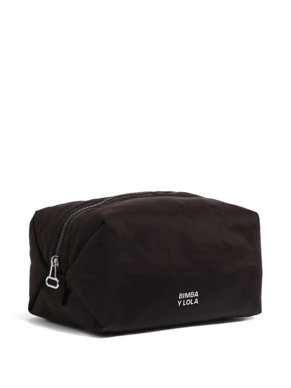Bimba y Lola logo-plaque zip make-up bag | Black | Image 1