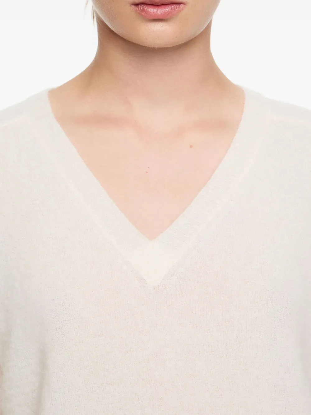 Bimba Y Lola V-neck Sweater In White