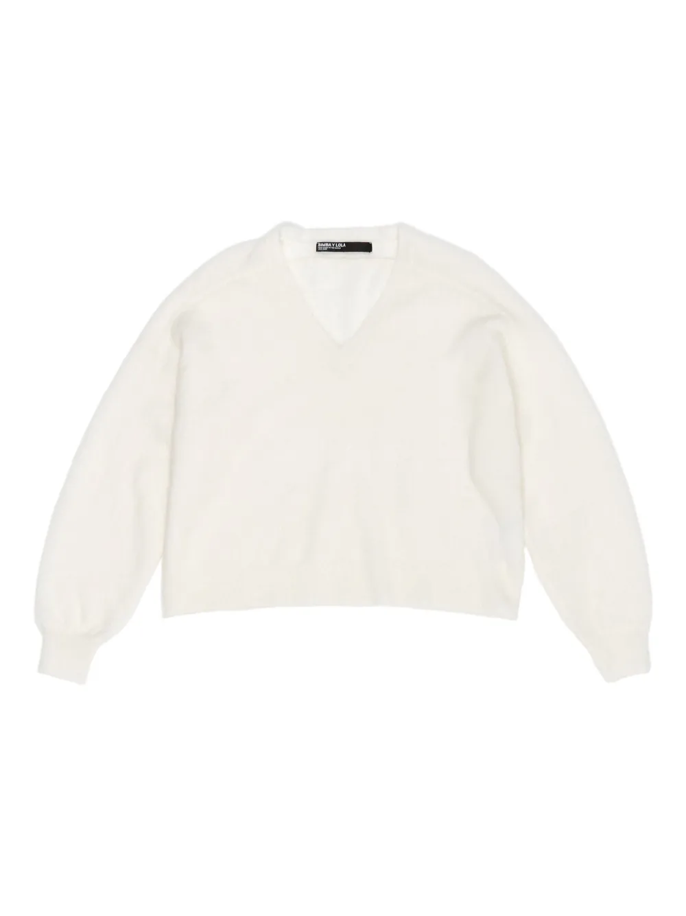 Bimba Y Lola V-neck Sweater In White