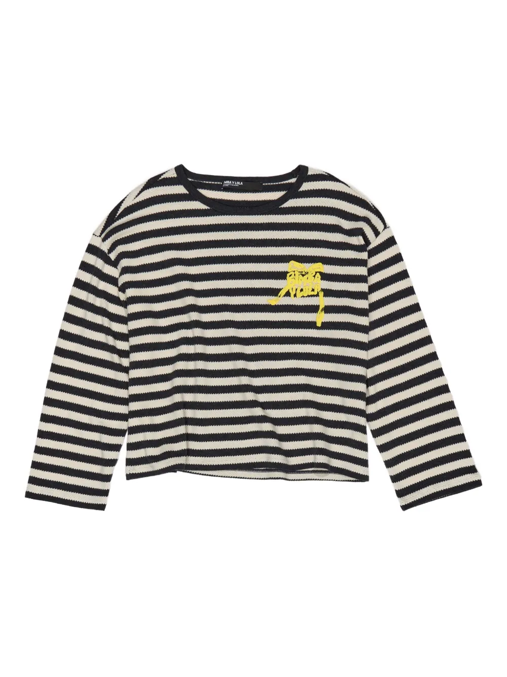 Bimba Y Lola Striped Long-sleeve T-shirt In Black