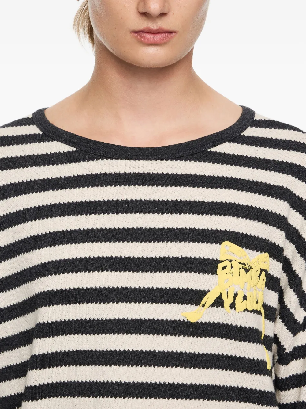 Bimba y Lola Gestreept T-shirt met lange mouwen Zwart