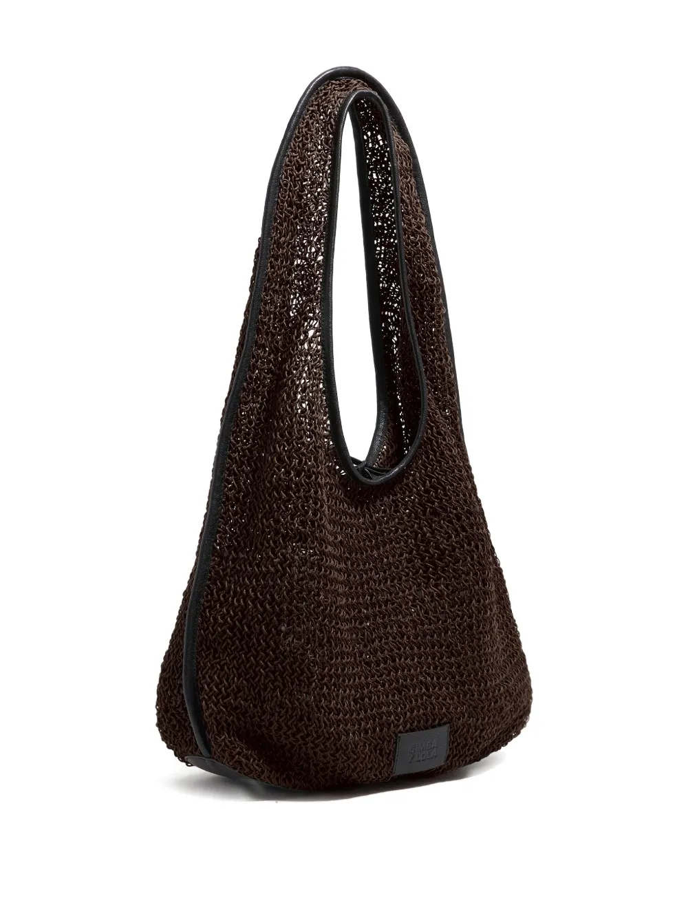 Bimba Y Lola Leather-trimmed Shoulder Bag In Brown