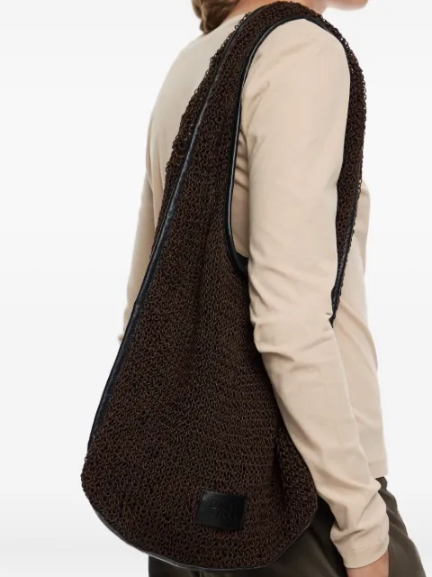 Bimba y Lola bolsa de hombro con ribete de cuero