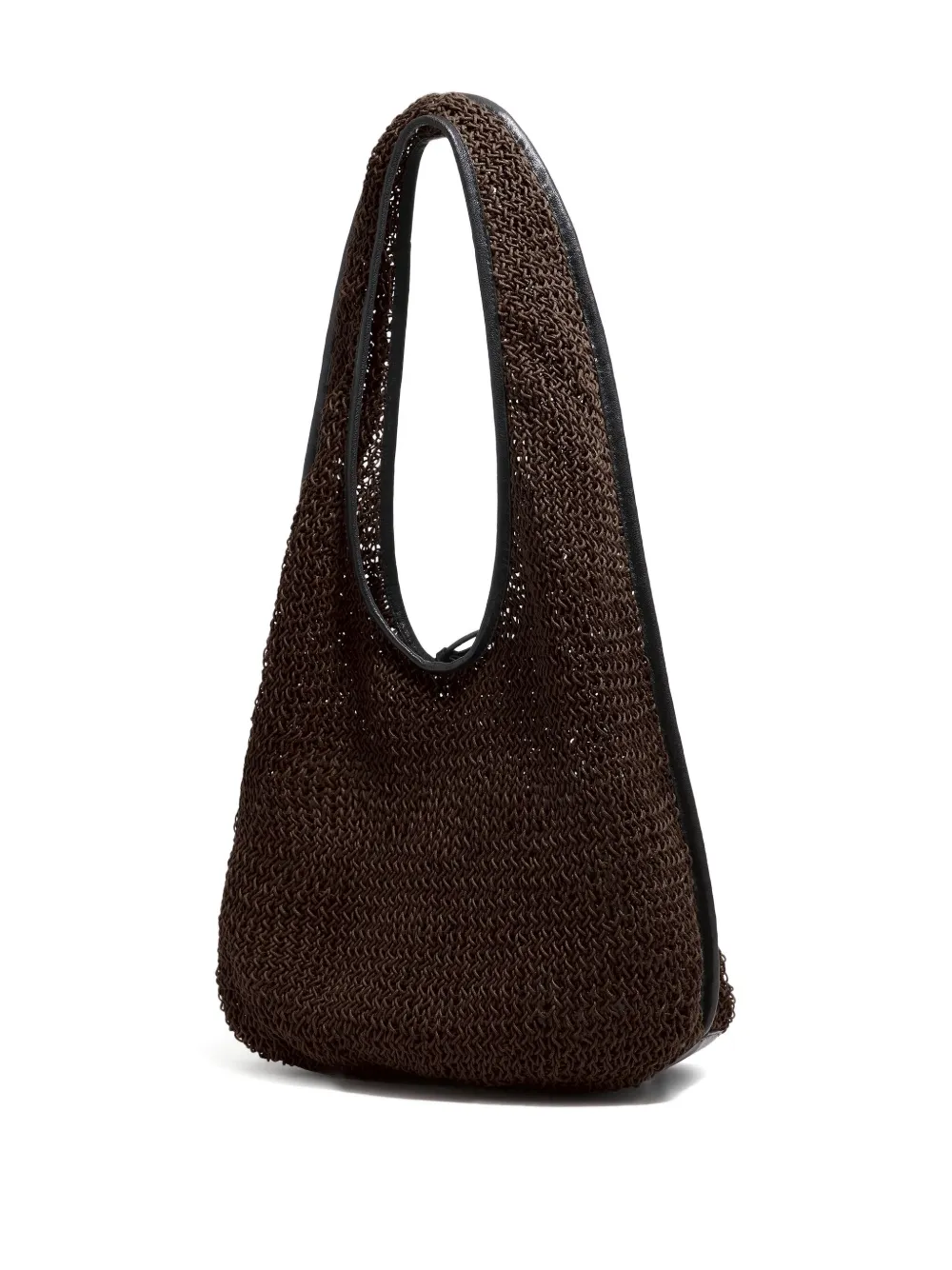Bimba Y Lola Leather-trimmed Shoulder Bag In Brown