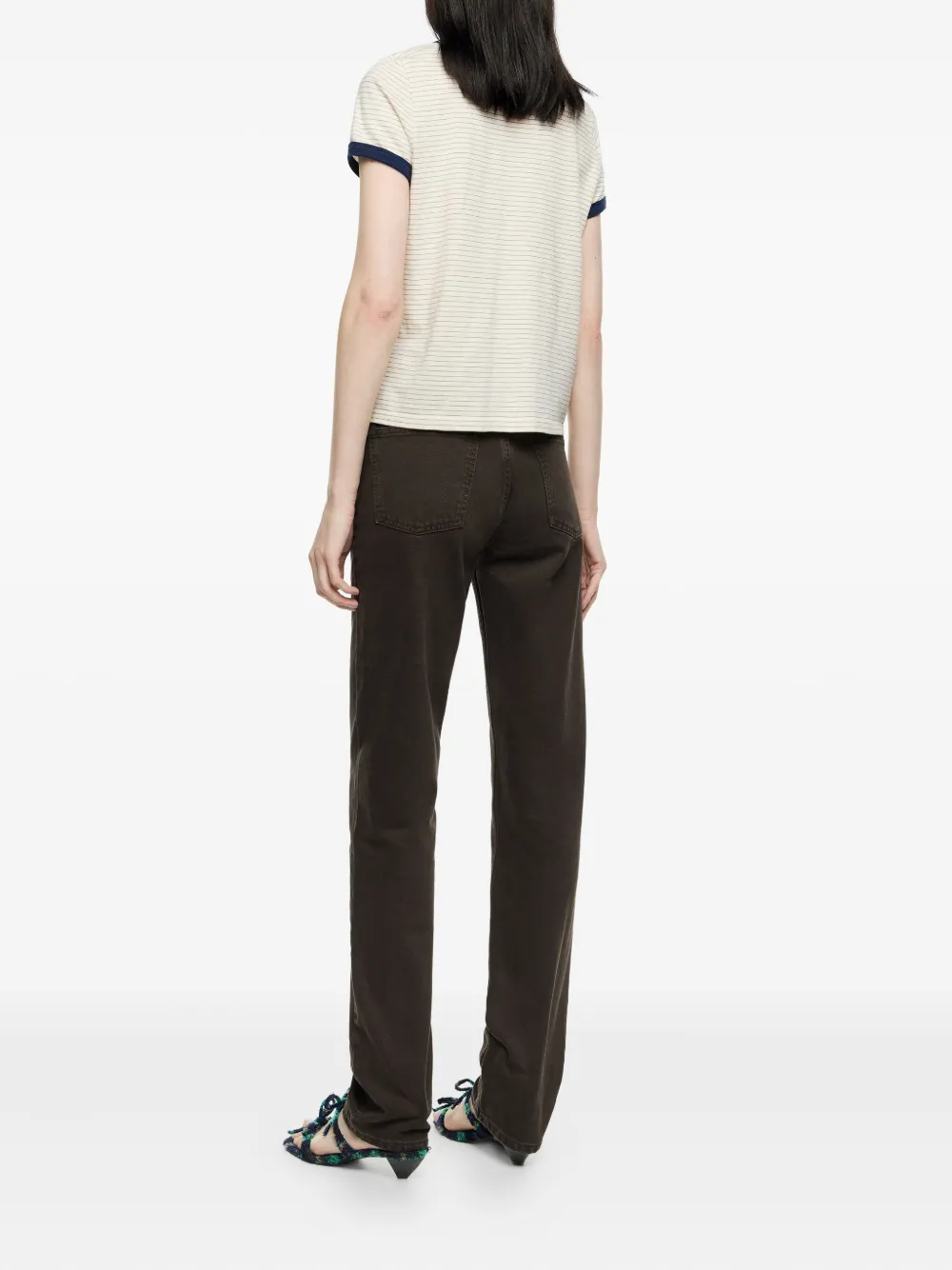 Bimba y Lola Katoenen straight jeans Bruin