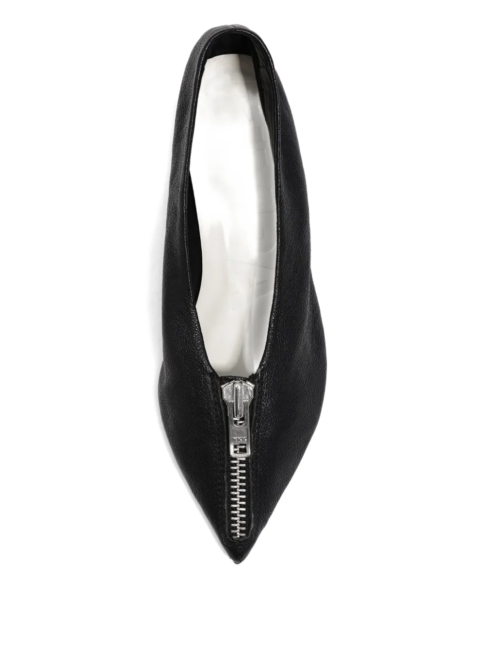 Bimba y Lola 35mm zip-detail pointed pumps Black