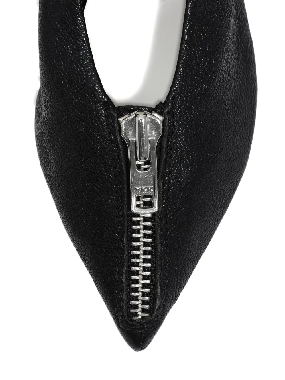Bimba y Lola 35mm zip-detail pointed pumps Black