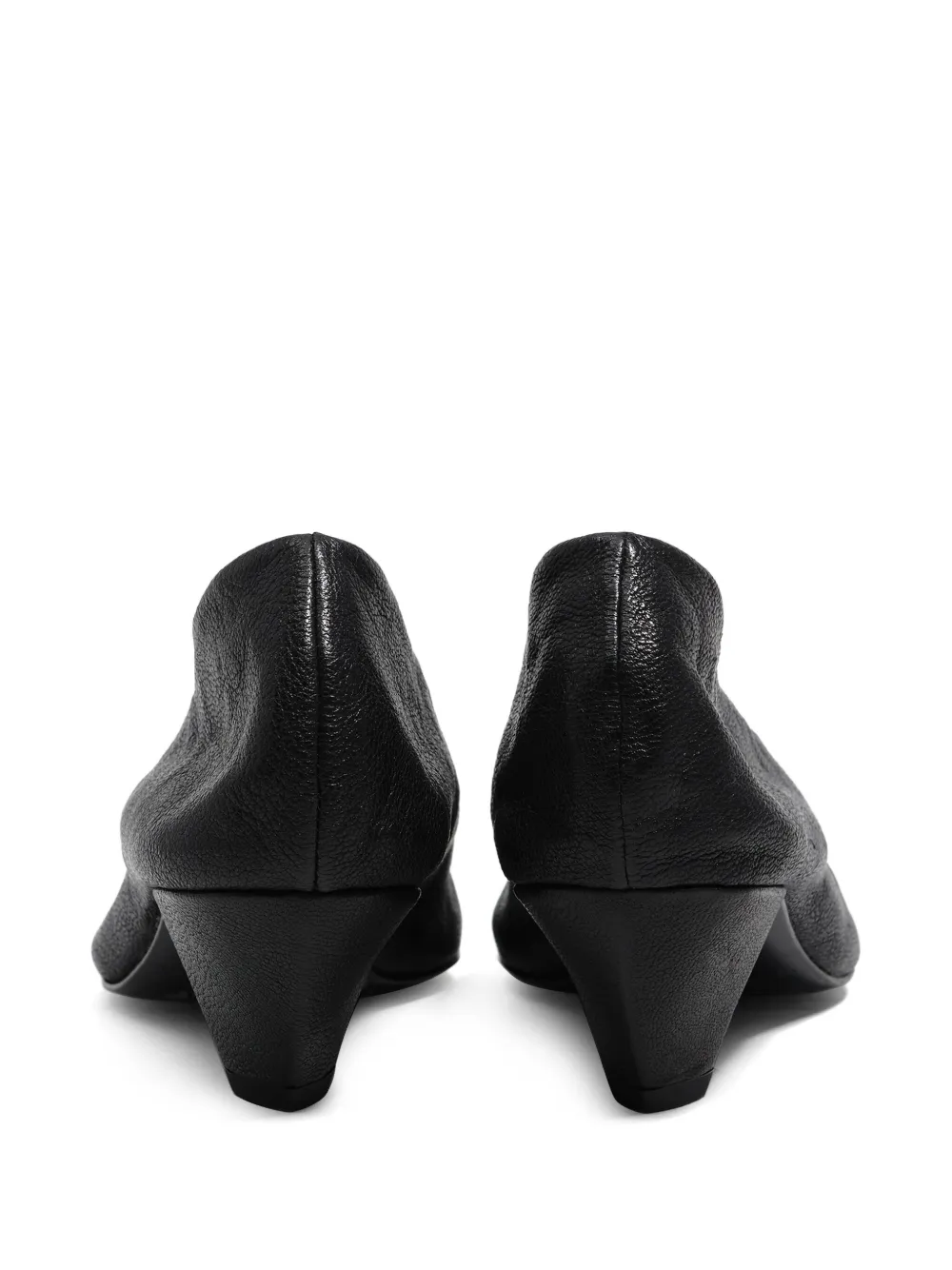 Bimba y Lola 35mm zip-detail pointed pumps Black
