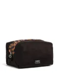 Bimba y Lola leopard-print panelled make-up bag - Black