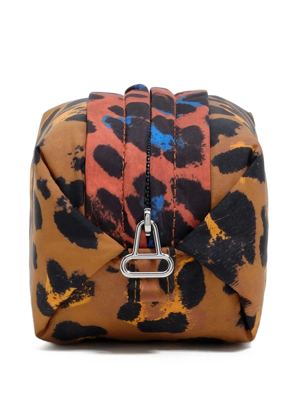 Bimba y Lola Make-up tas met luipaardprint en rits Bruin