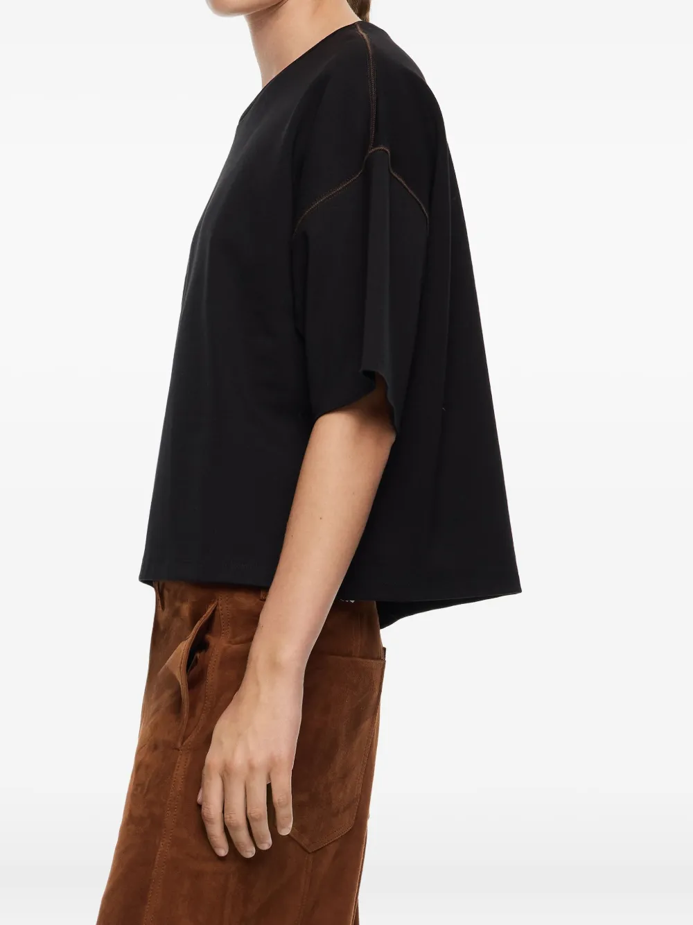 Bimba y Lola T-shirt met contrasterend stiksel Zwart