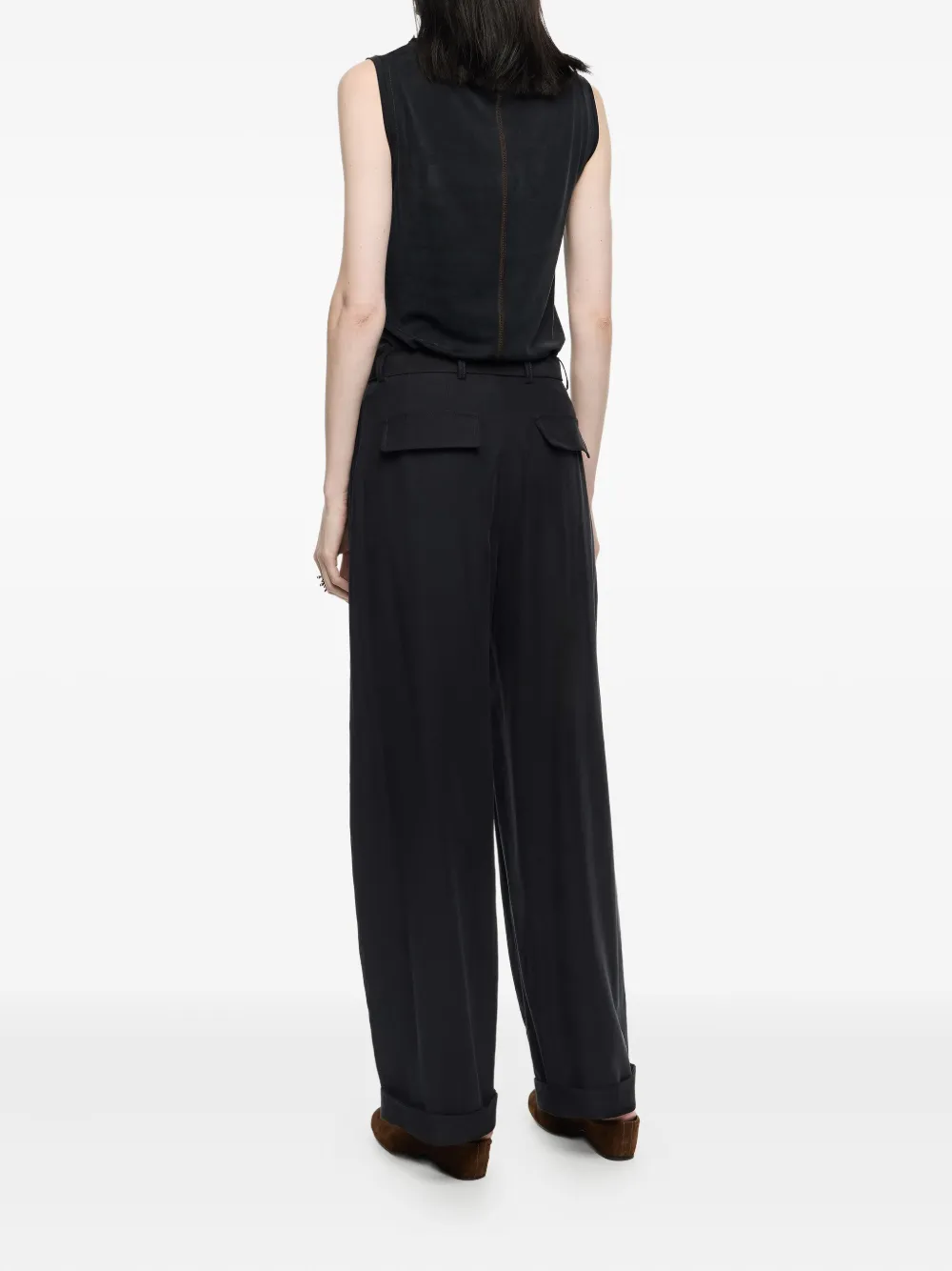 Bimba Y Lola Belted Trousers In Black