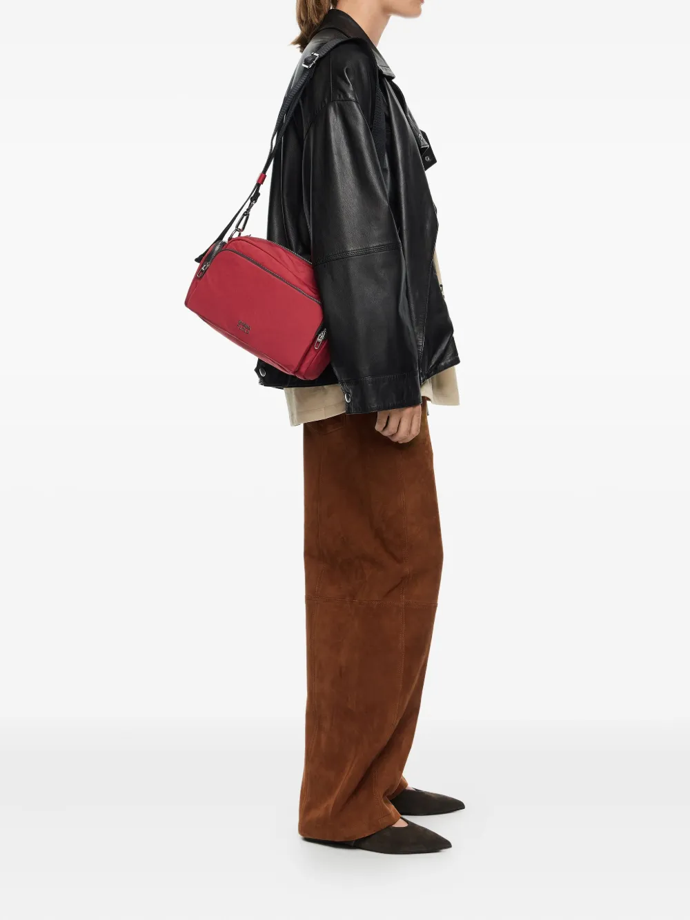 Bimba Y Lola Logo-plaque Cross Body Bag In Red