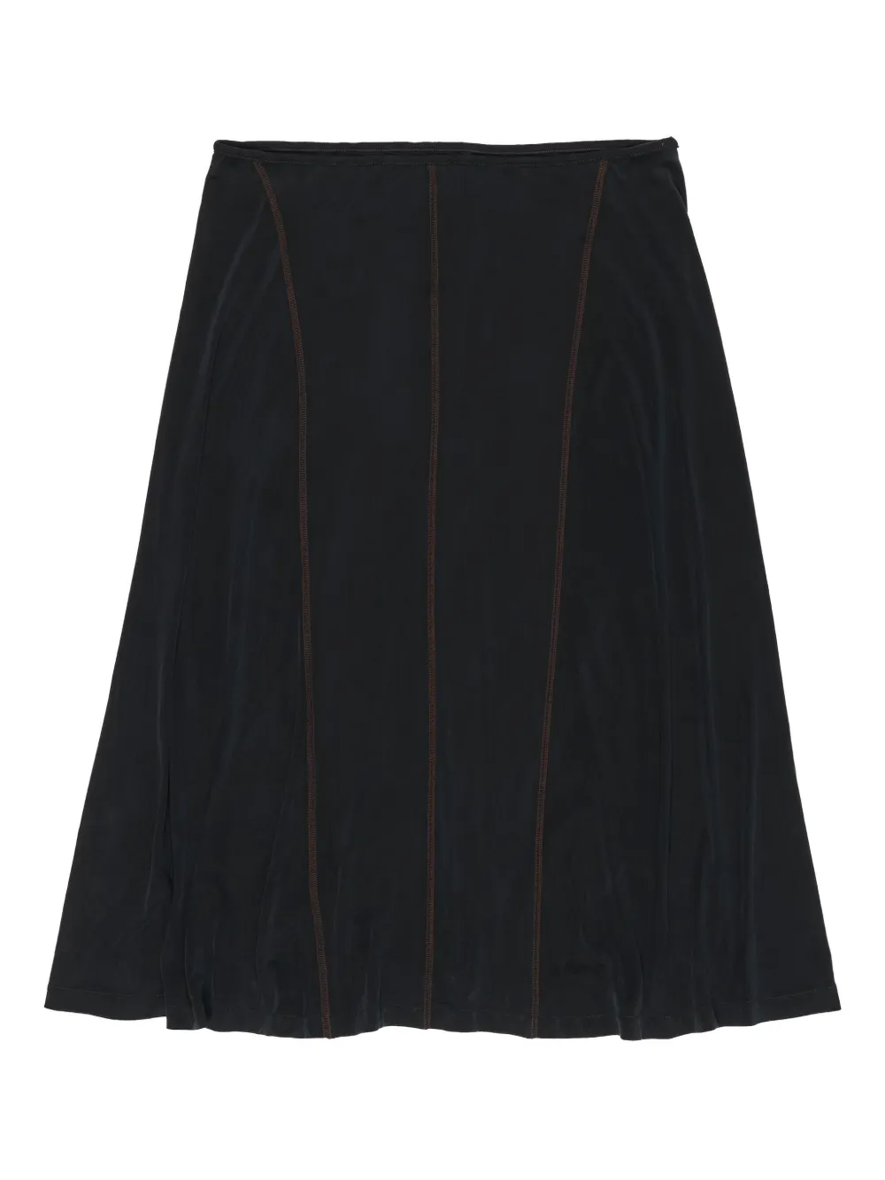 Bimba Y Lola Seam-detail Midi Skirt In Black