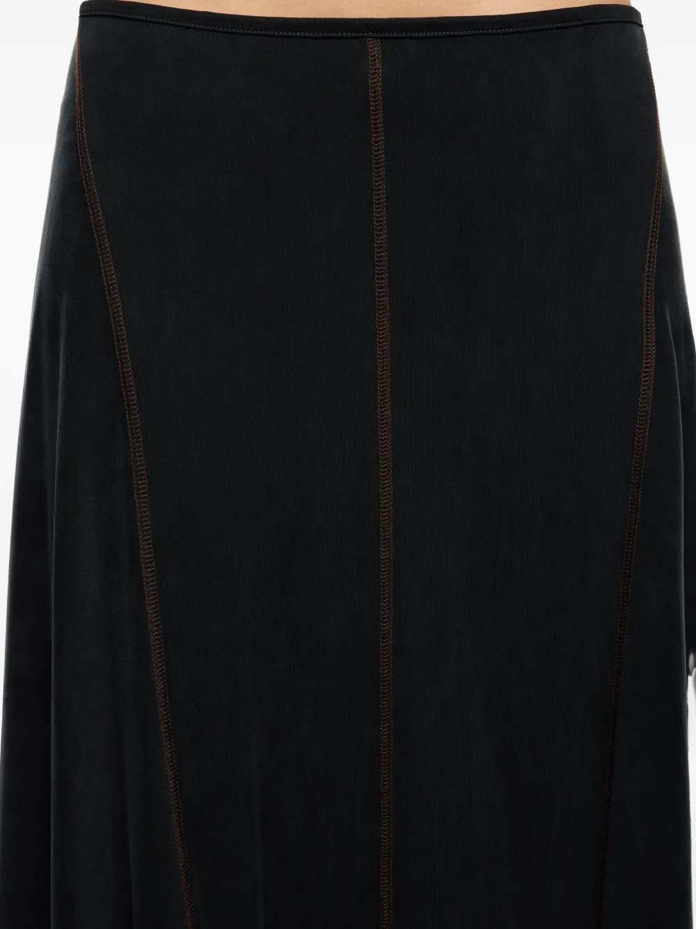 Bimba Y Lola Seam-detail Midi Skirt In Black