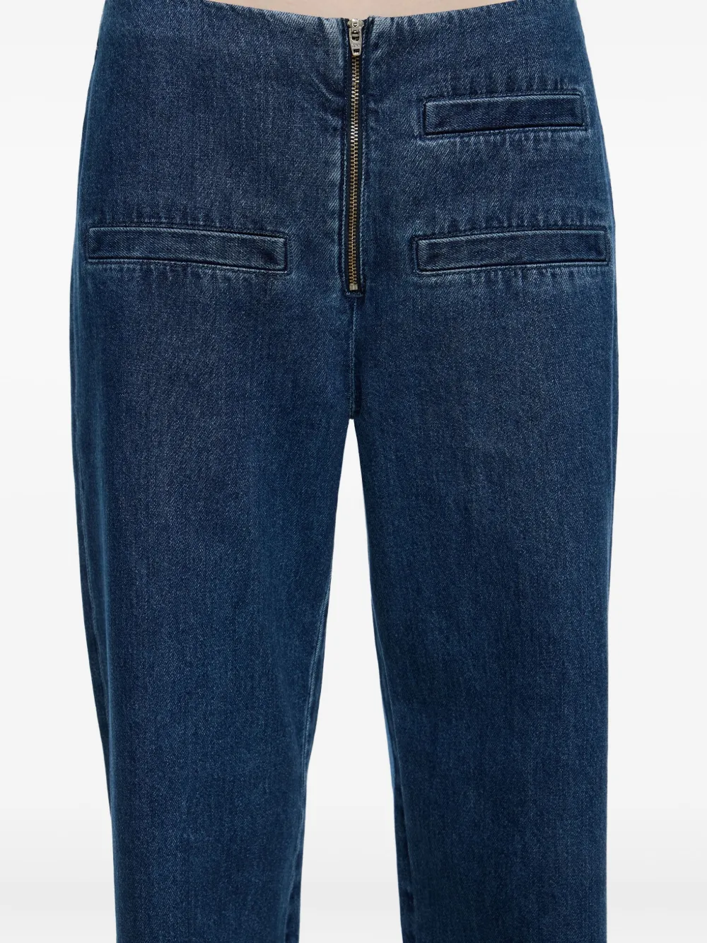 Bimba Y Lola Zip-front Pocketed Straight-leg Jeans In Blue