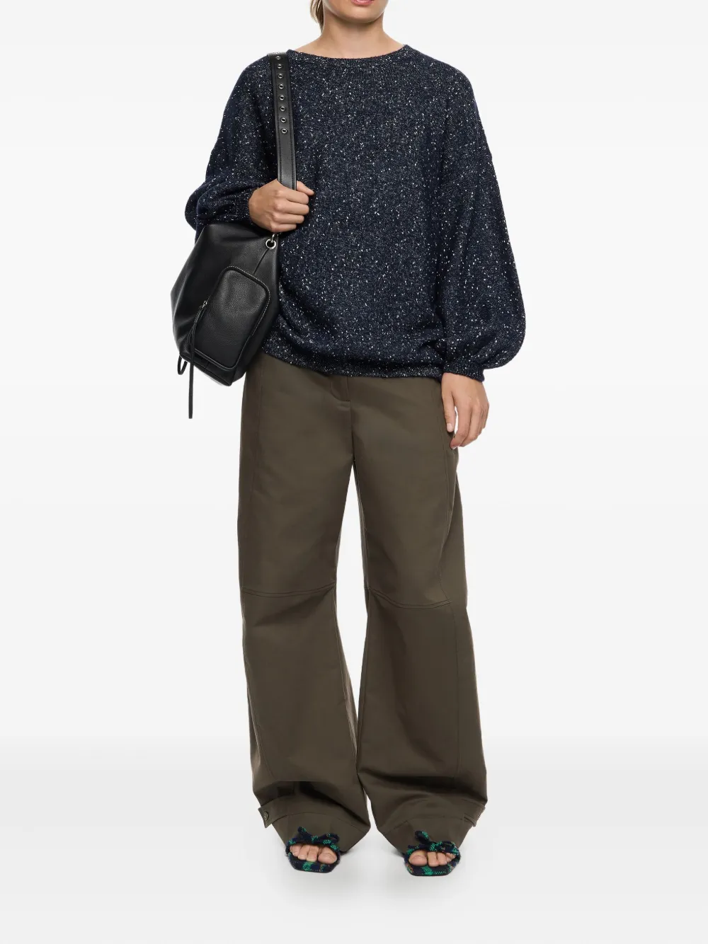 Bimba y Lola speckled balloon-sleeve sweater | Knitted Sweaters | Image 2