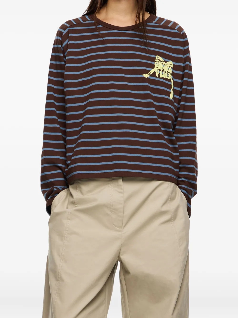 Bimba Y Lola Striped Long-sleeve T-shirt In Multi