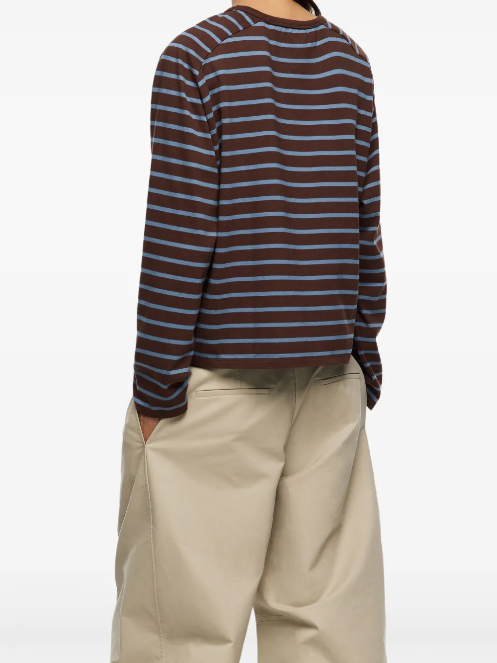 Bimba y Lola Gestreept T-shirt met lange mouwen Bruin