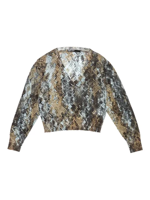 Bimba y Lola snake-print V-neck sweater 