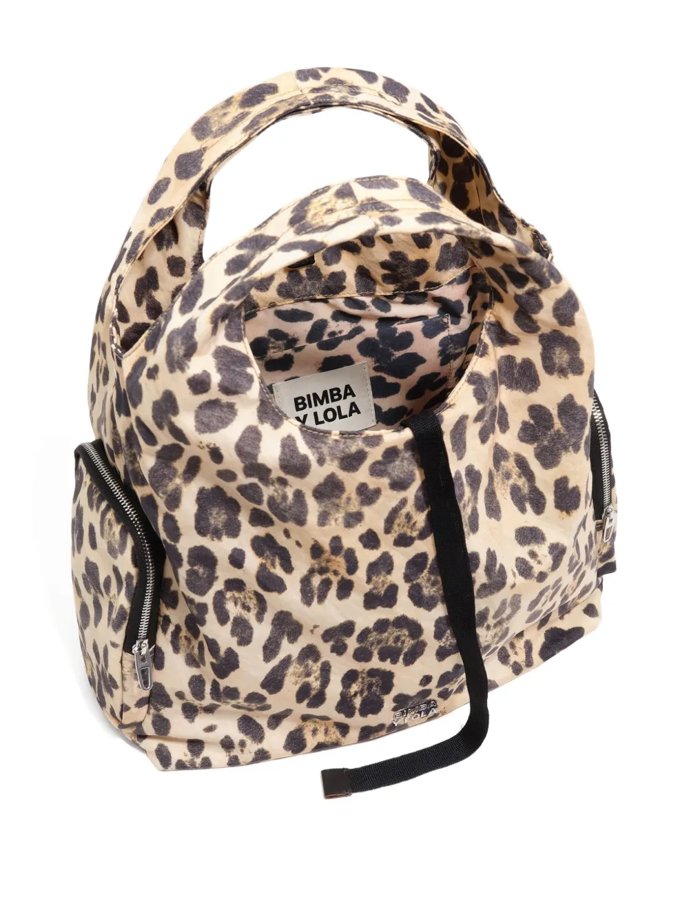 Bimba Y Lola Leopard-print Tote Bag In Brown