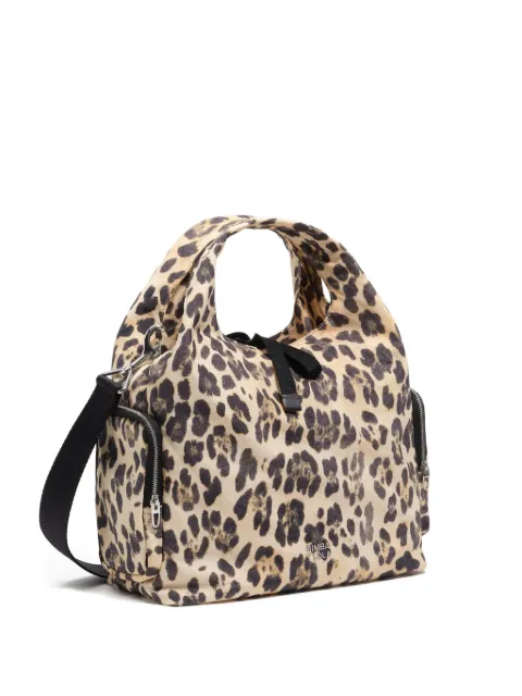 Bimba y Lola tote con estampado de leopardo