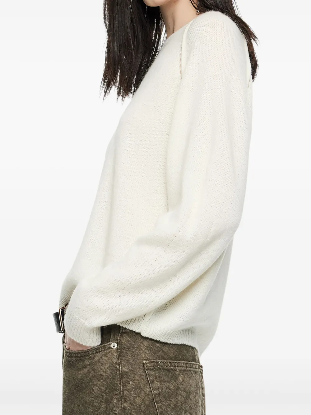 Bimba Y Lola Raglan-sleeve Sweater In White