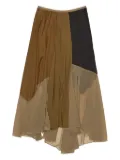 Bimba y Lola patchwork ruffled skirt - Brown