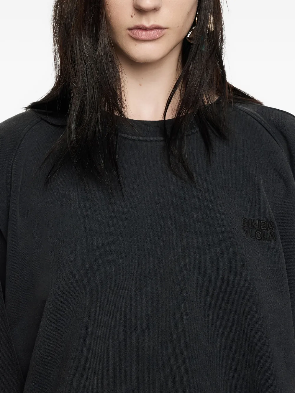 Bimba y Lola Sweater met geborduurd logo Zwart