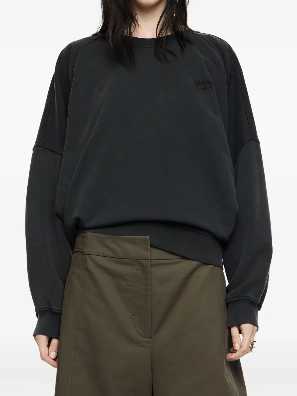 Bimba y Lola Sweater met geborduurd logo Zwart