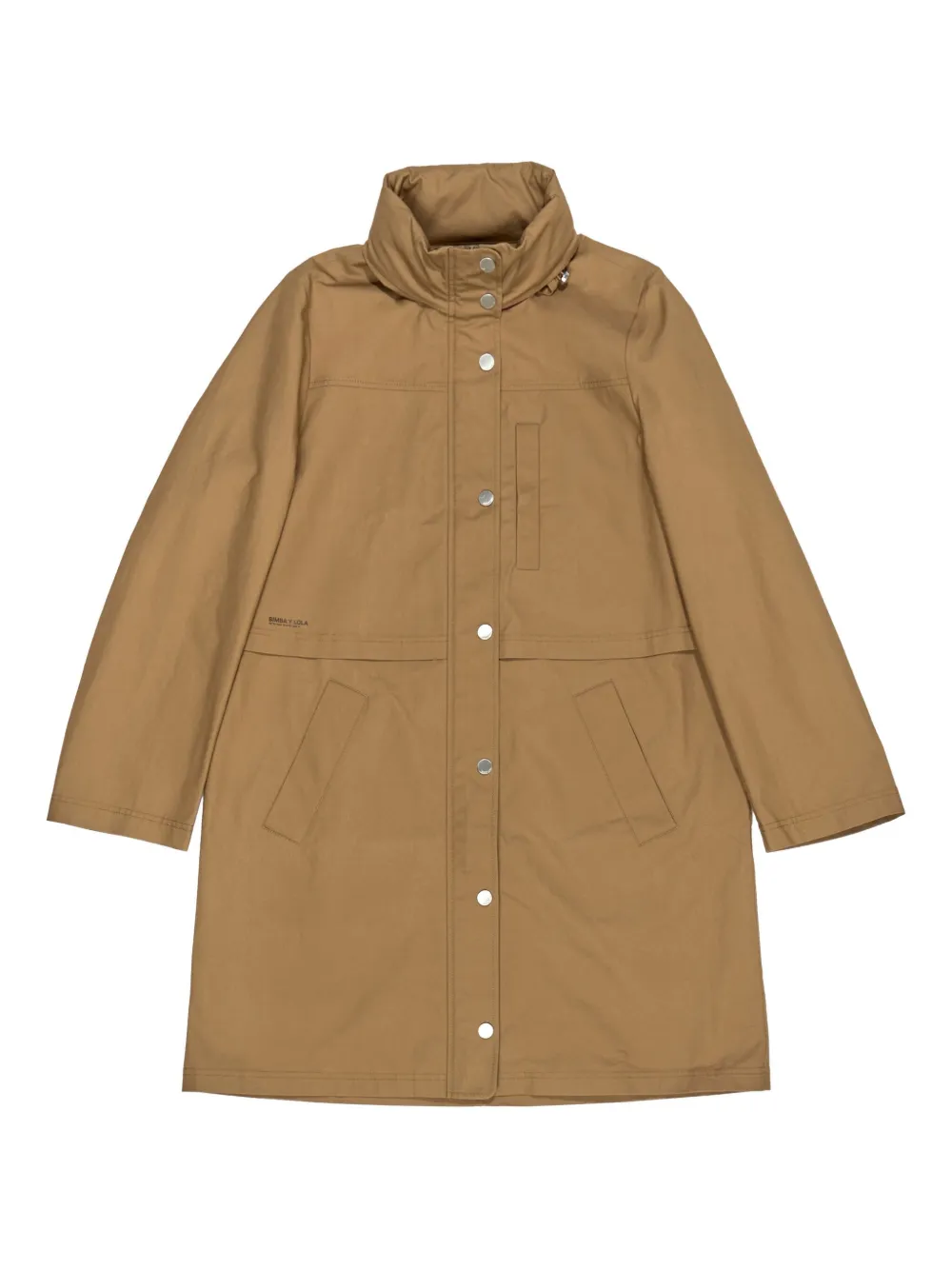 Bimba Y Lola Buttoned Raincoat In Brown